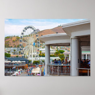 Cape Town Waterfront Area Cityscape South Afrika Poster