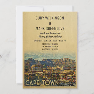 Cape Town Wedding-inbjudan söderut Afrika Inbjudningar
