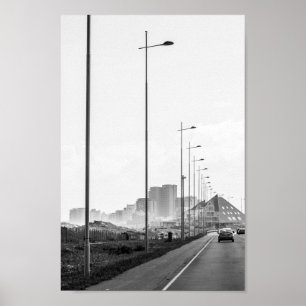 Cape Town ZA South Afrika Blouberg Area Monochrome Poster