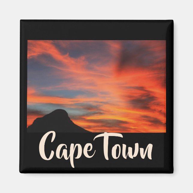 Cape Town ZA South Afrika Lejon's Head Magnet (Framsidan)