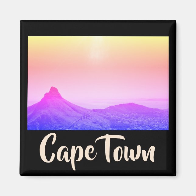 Cape Town ZA South Afrika Lejon's Head Magnet (Framsidan)