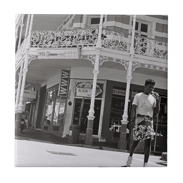 Cape Town ZA South Afrika Long Street Kakelplatta (Framsidan)