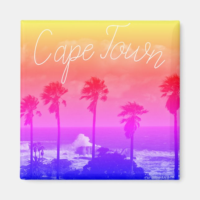 Cape Town ZA South Afrika Ocean Panorama Magnet (Framsidan)