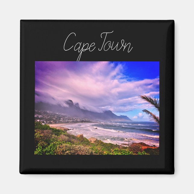 Cape Town ZA South Afrika Ocean Panorama Magnet (Framsidan)