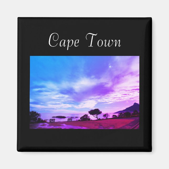 Cape Town ZA South Afrika Ocean Panorama Magnet (Framsidan)