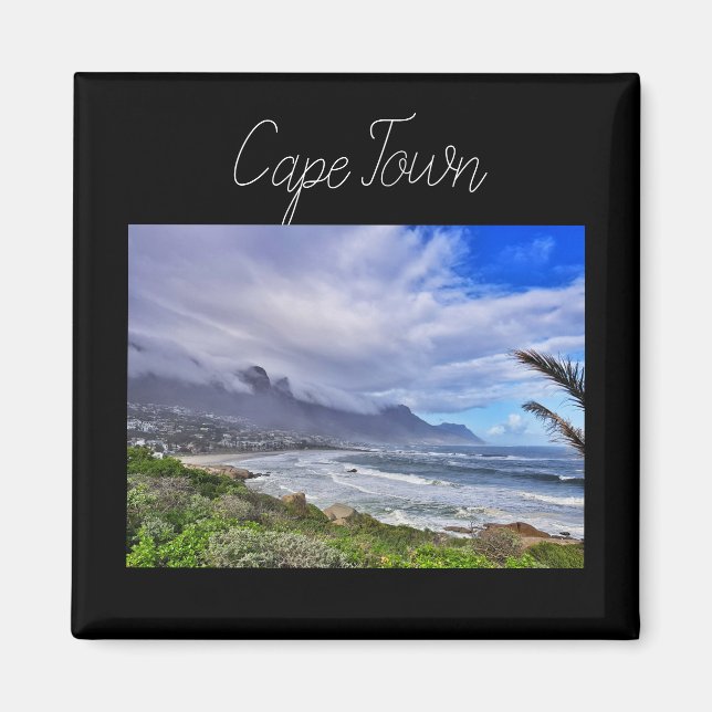 Cape Town ZA South Afrika Ocean Panorama Magnet (Framsidan)
