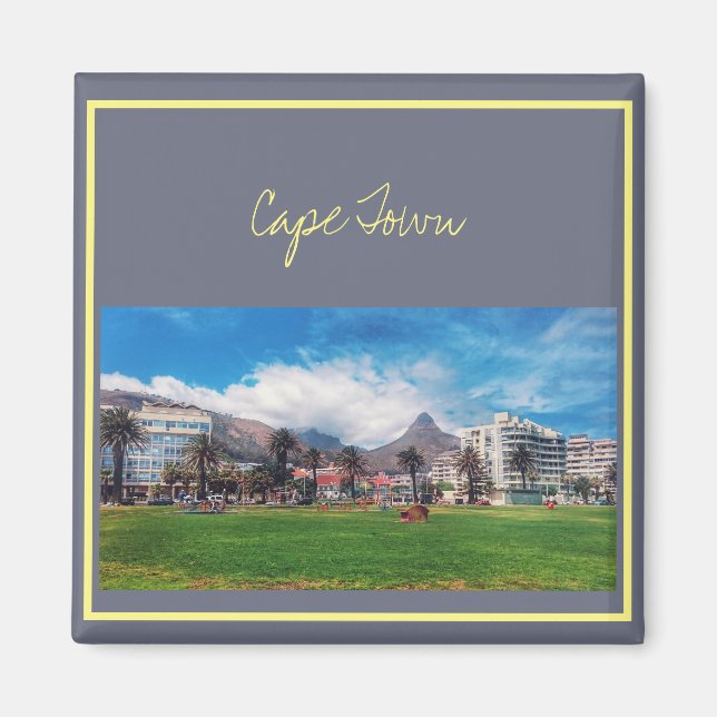 Cape Town ZA Sydafrika Lion's Head Magnet (Framsidan)