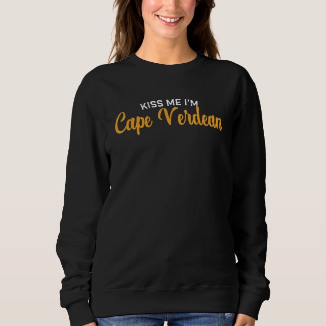 Cape Verdean Native Kiss Me Im Cape Verdean T Shirt (Framsida)
