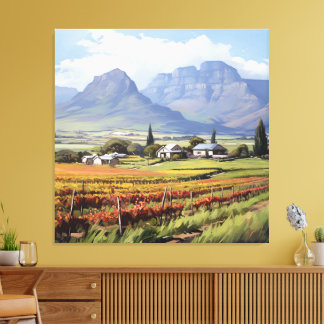 Cape Winelands Boland Ligand South Afrika Scene Canvastryck