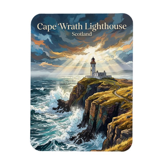 Cape Wrath Skottland Magnet (Vertikal)