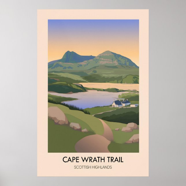 Cape Wrath Trail Långdistansvandring Ledarresa Poster (Framsidan)
