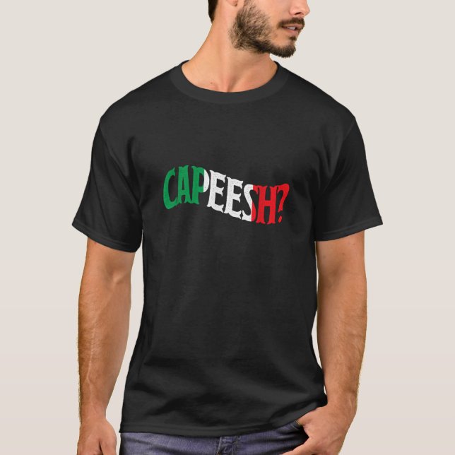 Capeesh Funny Italia Roots Tee Shirt Proud Italia (Framsida)