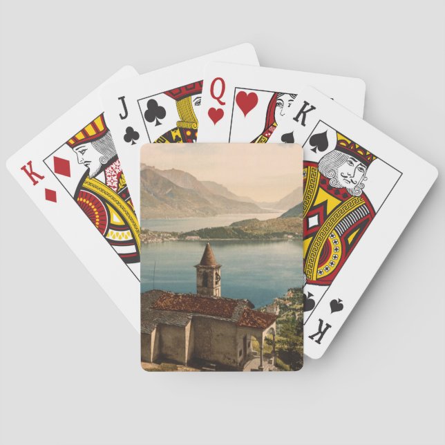 Capello St Angelo, sjö Como, Lombardy, italien Casinokort (Baksidan)