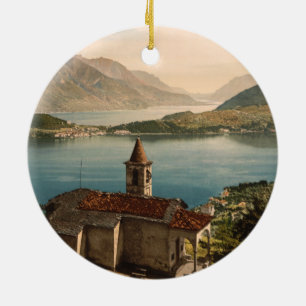 Capello St Angelo, sjö Como, Lombardy, italien Julgransprydnad Keramik