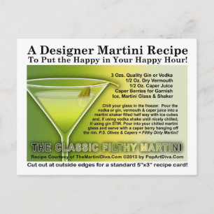 Caper Berry Filthy Martini Recipe-vykort Vykort