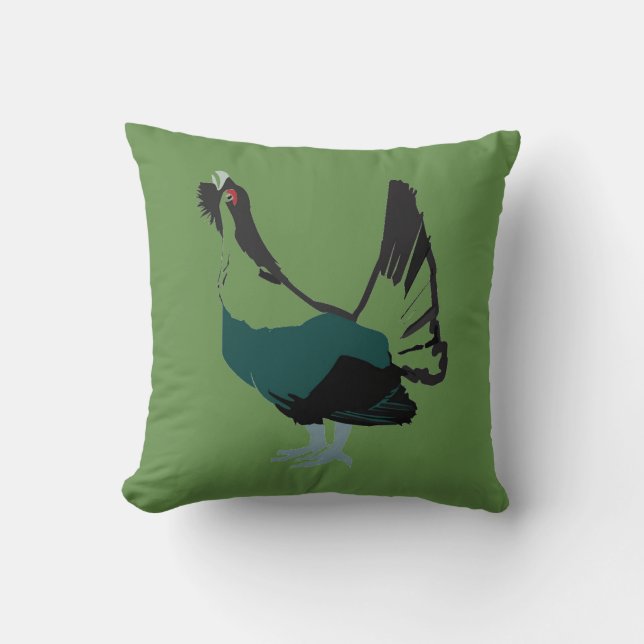 Capercaillie bird Art Cushion Kudde (Framsida)