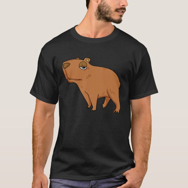 Capibara Water Pig T Shirt (Framsida)