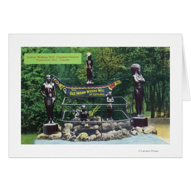 Capilano Canyon Indian Wishing well View Hälsningskort (Framsidan Horizontal)