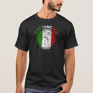 Capisci Vaffanculo Italiano Flagga Hand Gesture T Shirt
