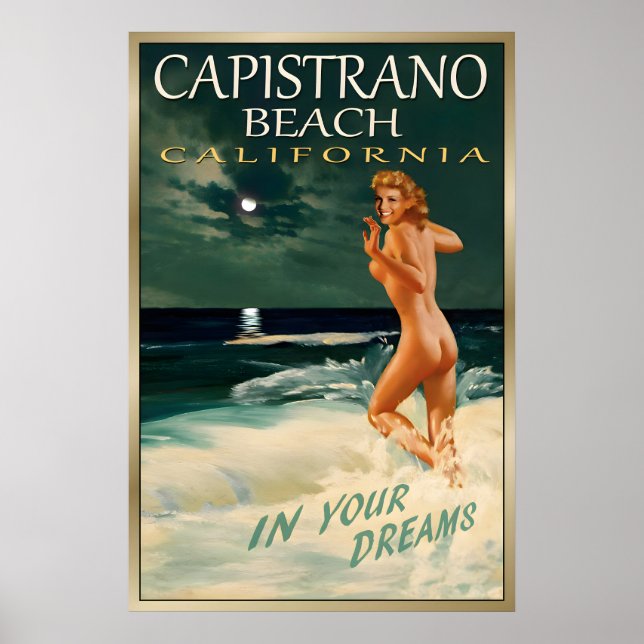 CAPISTRANO BEACH CA Original Marilyn Monroe Resa Poster (Framsidan)