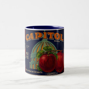 Capital Apple-etikett Sacramento Två-Tonad Mugg