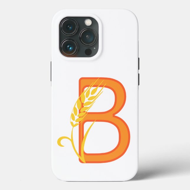 Capital brev B blommigt monogram (Baksida )