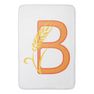 Capital brev B blommigt monogram Badrumsmatta