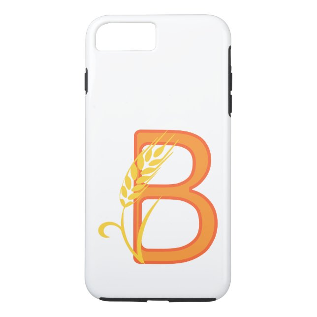 Capital brev B blommigt monogram Case-Mate iPhone Skal (Baksida)