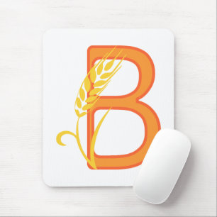 Capital brev B blommigt monogram Musmatta