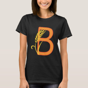 Capital brev B blommigt monogram T Shirt