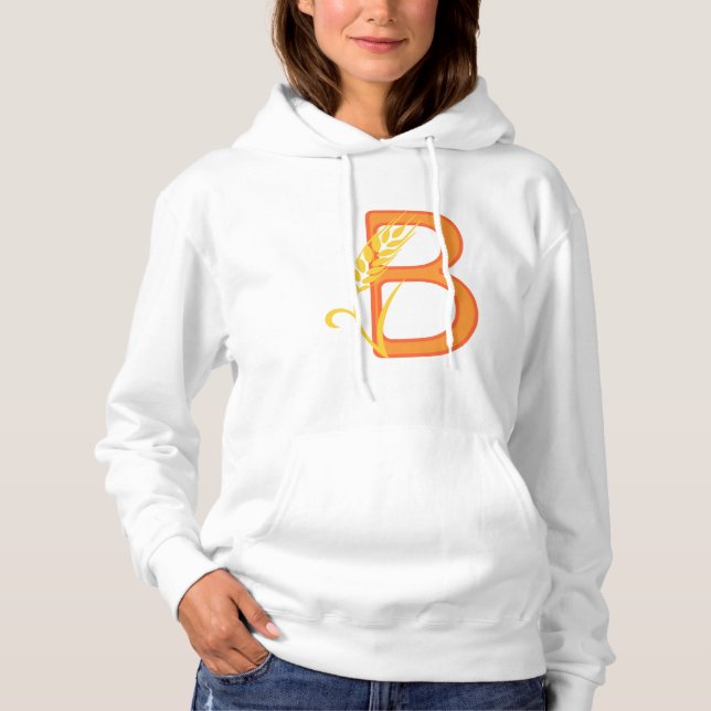 Capital brev B blommigt monogram T Shirt (Framsida)