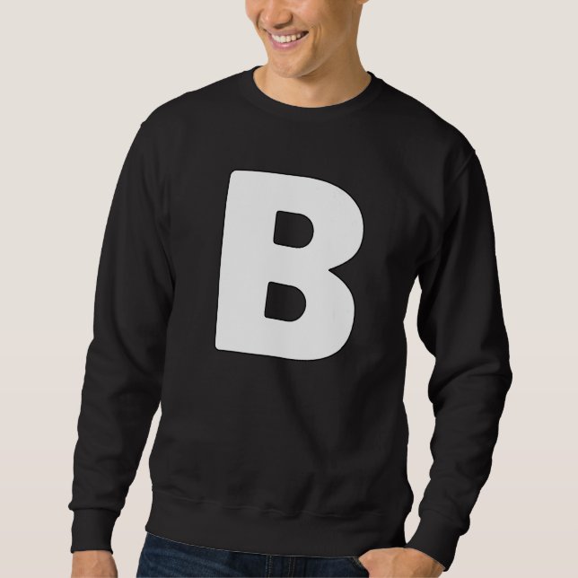 Capital Brev B Matching Group Brev Alphabet C Lång Ärmad Tröja (Framsida)