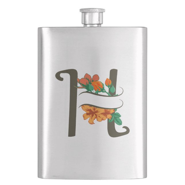Capital brev H blommigt monogram Fickplunta (Framsidan)