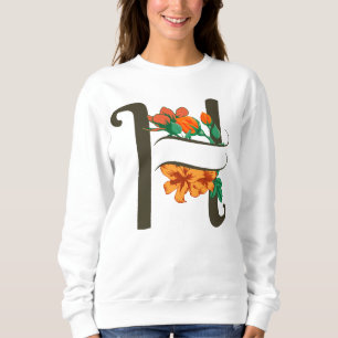 Capital brev H blommigt monogram T Shirt