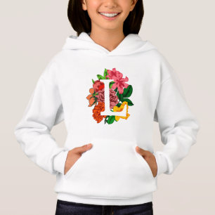 Capital brev L blommigt monogram T Shirt