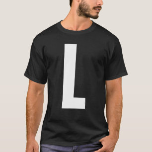 Capital Brev L Monogram Anton Font Initial Alpha T Shirt