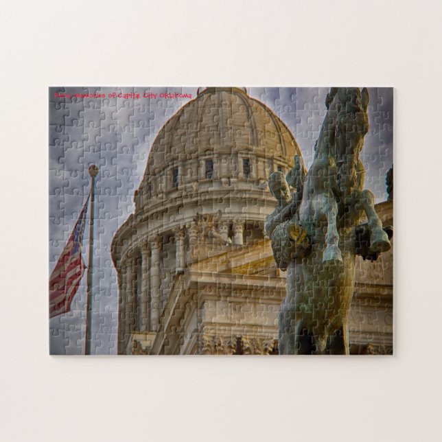 Capital City Oklahoma. Jigszle Puzzle Pussel (Horisontell)
