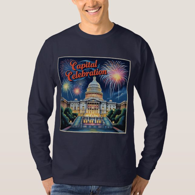 Capital Firande Fireworks Washington D.C. T Shirt (Framsida)