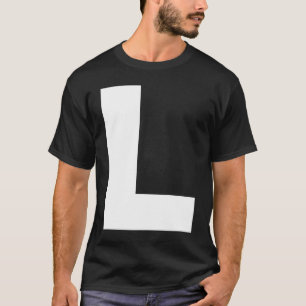 Capital L fold Alphabet Brev Monogram Uppercase T Shirt