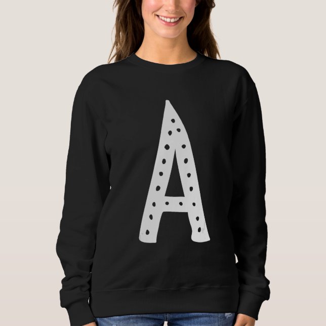 Capital Letter A Monogram Initial Alphabet T Shirt (Framsida)