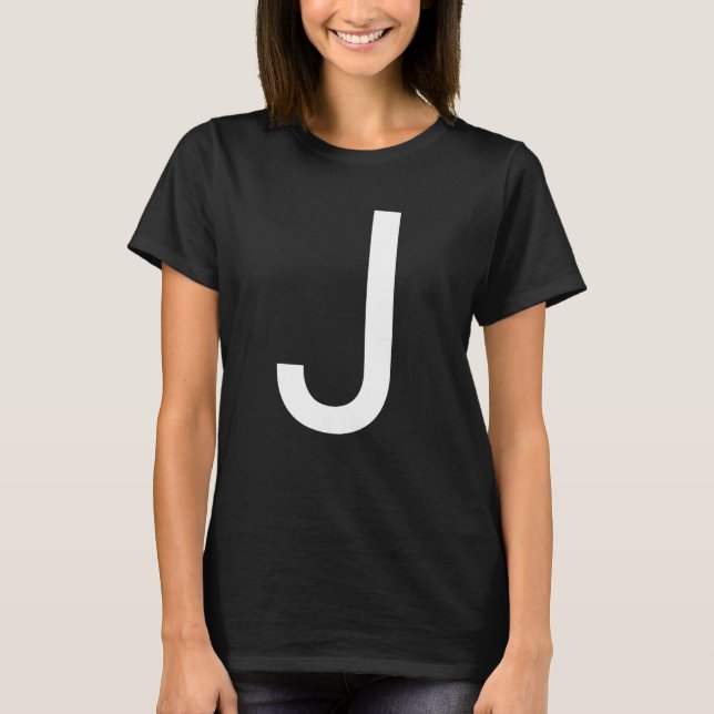 Capital Letter J Monogram Poppins Font Initial Alp T Shirt (Framsida)