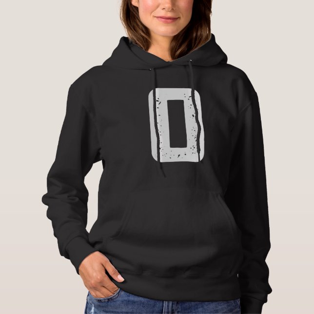 Capital Letter O Initial Monogram Grunge Font Alph T Shirt (Framsida)