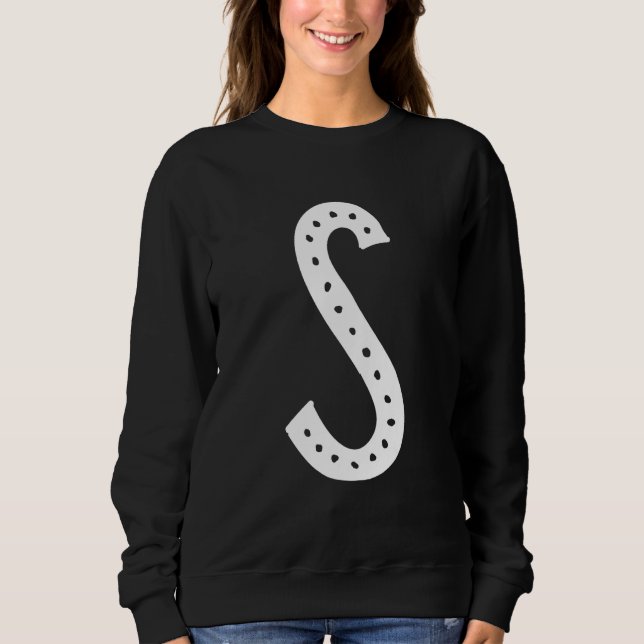 Capital Letter S Monogram Initial Alphabet T Shirt (Framsida)