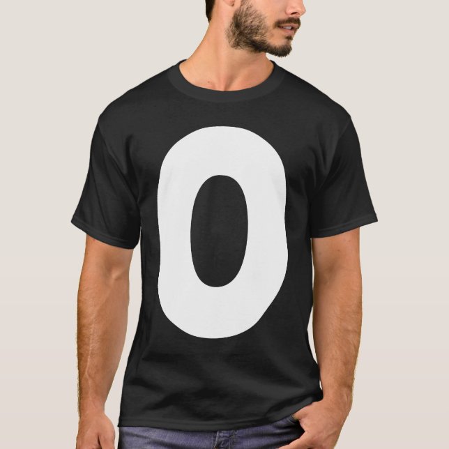 Capital O Bold Alphabet Letter Monogram Uppercase  T Shirt (Framsida)