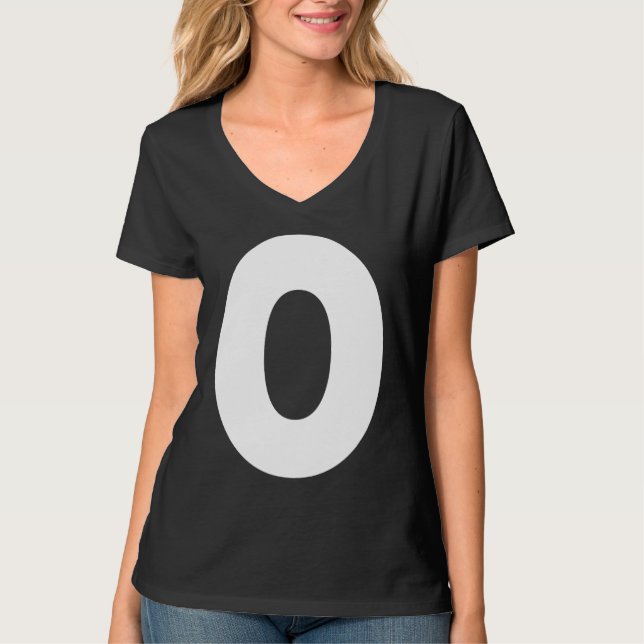 Capital O Bold Alphabet Letter Monogram Uppercase  T Shirt (Framsida)