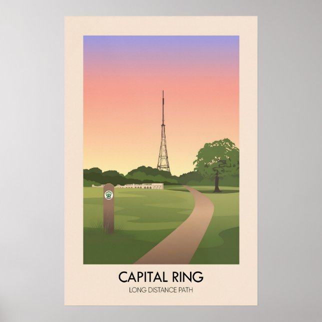 Capital Ring Long Distance Path Travel Poster (Framsidan)