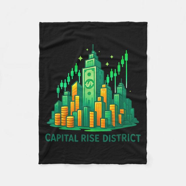 Capital Rise District Marknadsvision  Fleecefilt (Framsidan)