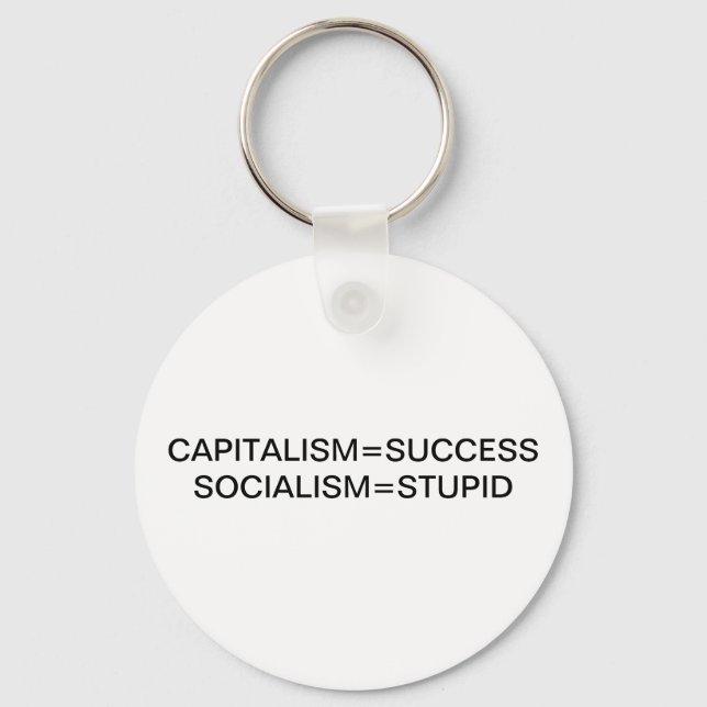 CAPITALISM=SUCCESS SOCIALISM=STUPID NYCKELRING (Framsida)