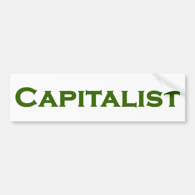 CAPITALIST Bumper Sticker Bildekal (Framsidan)
