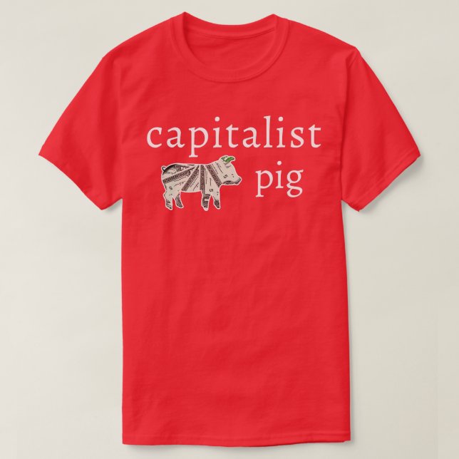 Capitalist Gris Funny Dollar Business Entrepreneur T Shirt (Design framsida)